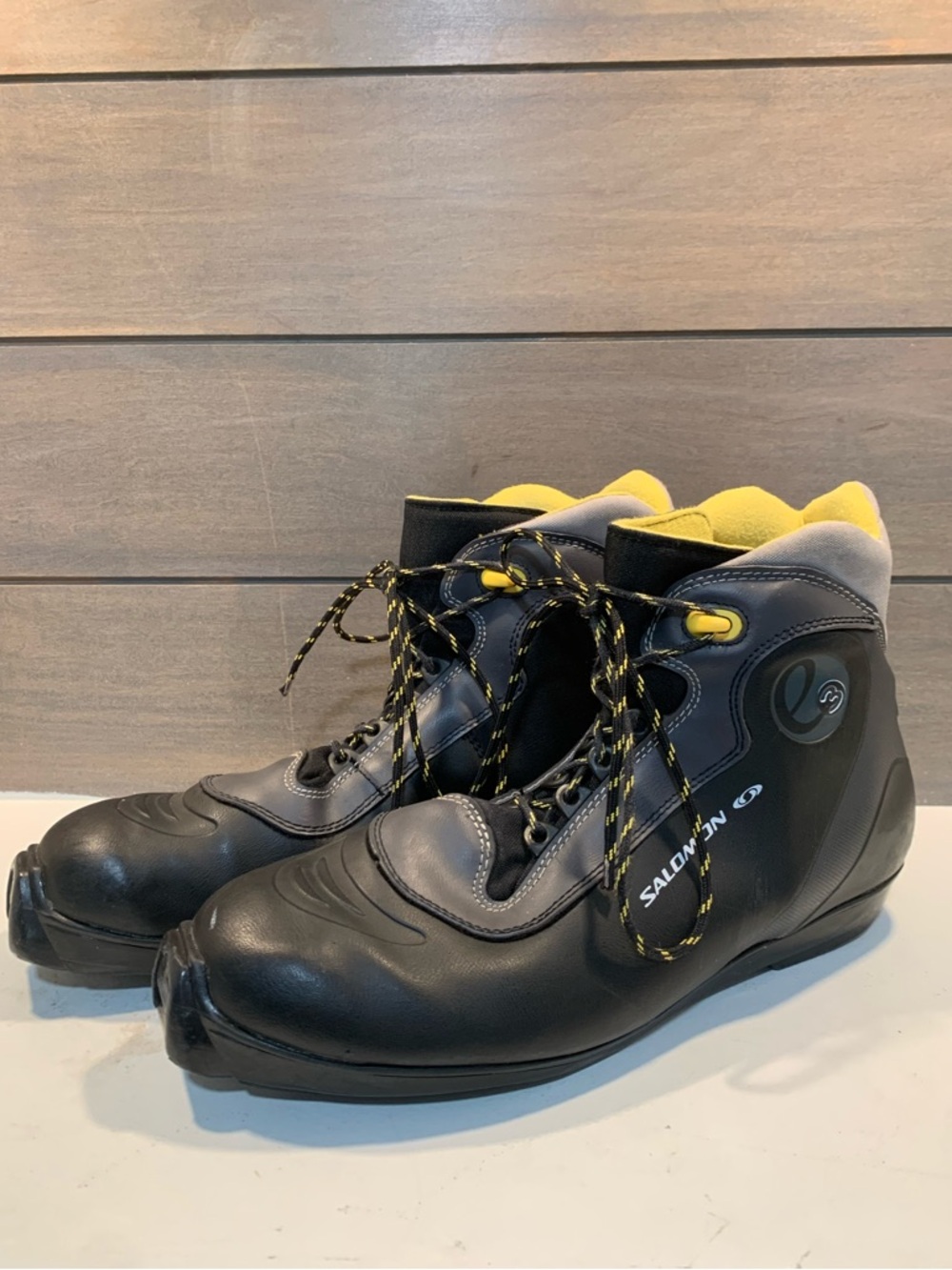 Salomon Mens E3 Nordic Cross Country Ski Boots Black Size 12.5 Outdoor Winter